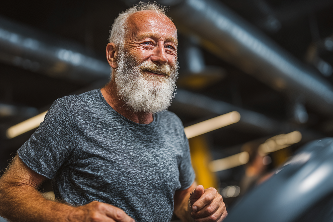 Seniori folosind tehnologia pentru fitness